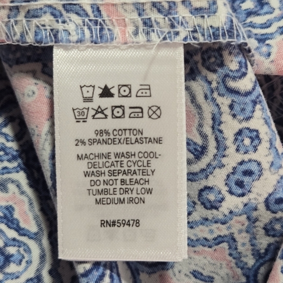 Tabitha Webb Women's Sheath Shift Dress Sleeveless Pockets Blue Pink Size 8 - Picture 5 of 6